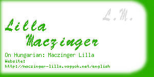 lilla maczinger business card